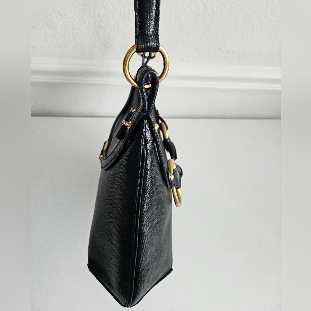 Gucci Horsebit Black Leather Shoulder Bag - Picture 5 of 11